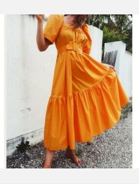 MR. LARKIN ODE DRESS IN BRIGHT ORANGE